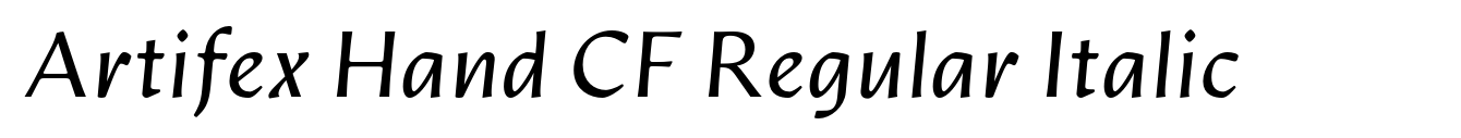 Artifex Hand CF Regular Italic